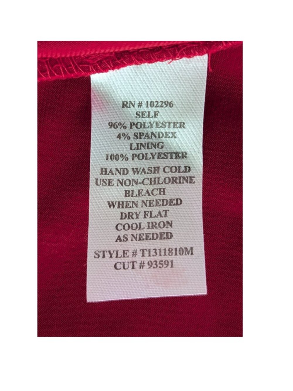 Connected Apparel Red Side Draped Sheath Dress Size 4 NWOT - Picture 7 of 9